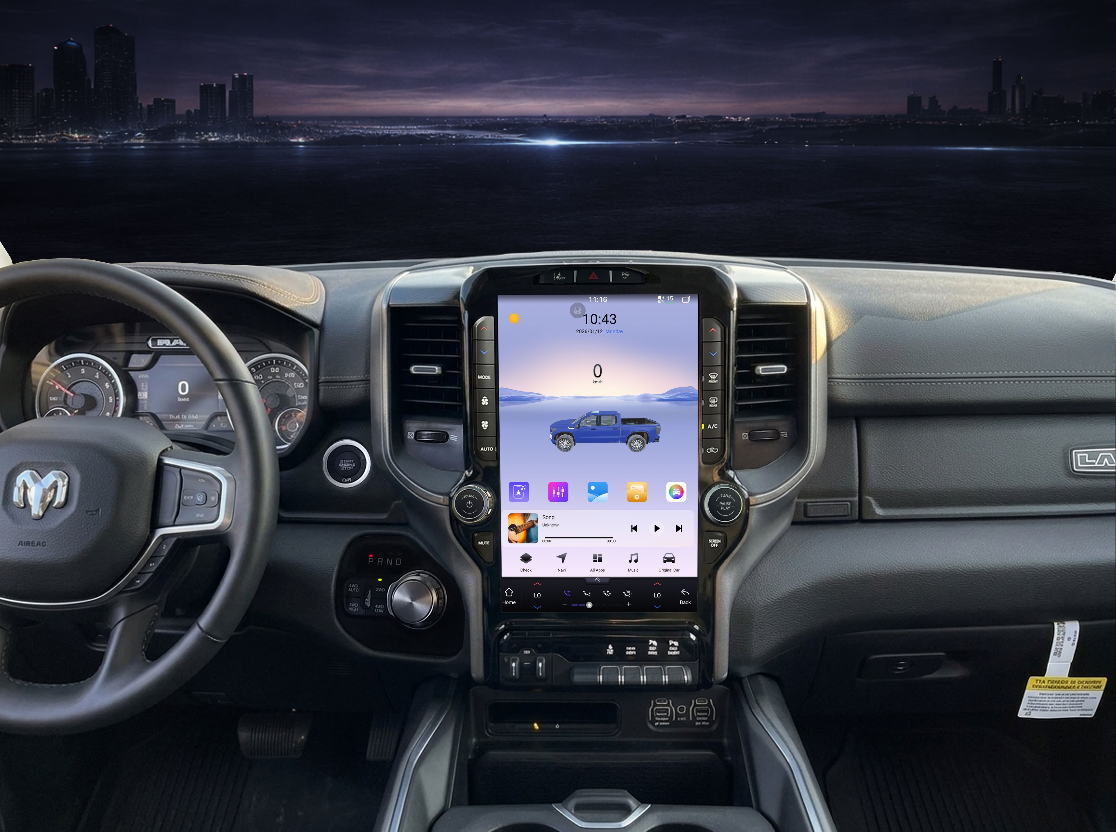 V7 Pro Dual 15-Inch Mega Screen Setup for Dodge RAM 1500 / 2500 / 3500 | Tesla-Style Upgrade