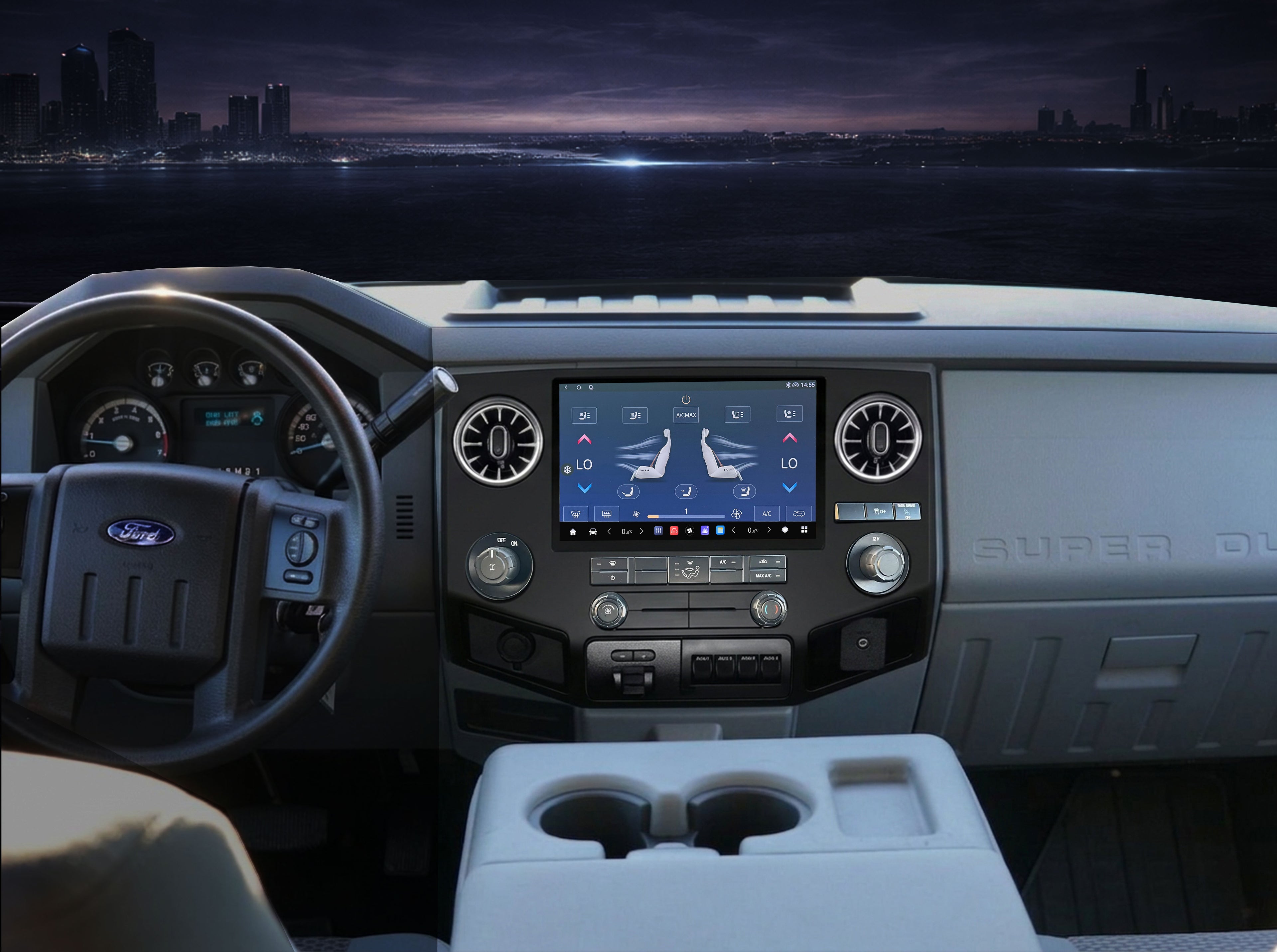 H7 Pro Vertical Touch Screen Entertainment Setup for Ford F-250 / F-350 2009-2014