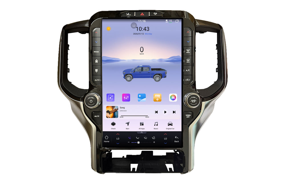 V7 Pro Dual 15-Inch Mega Screen Setup for Dodge RAM 1500 / 2500 / 3500 | Tesla-Style Upgrade